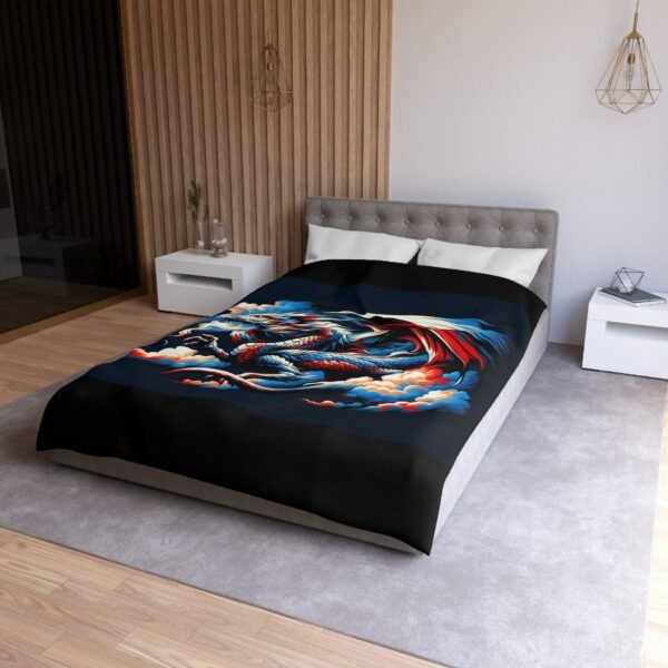 Dragon-Inspired Microfiber Duvet Cover | Fantasy Home Decor, Gift for Dragon Lovers, Cozy Bedding, Bedroom Makeover, Dragon Art - Image 24