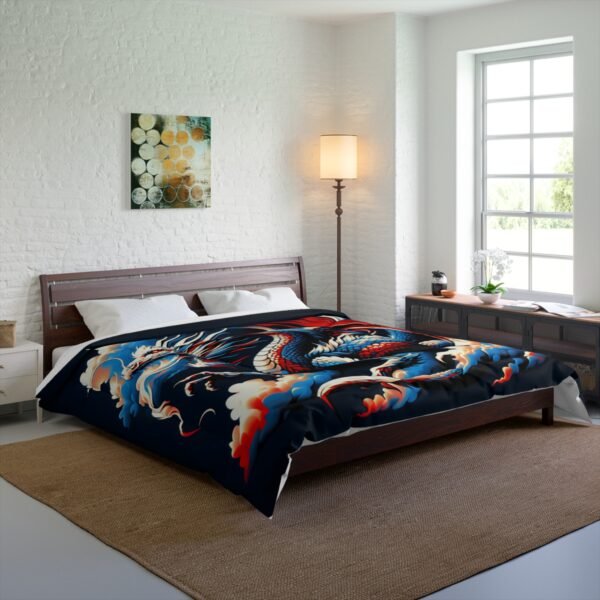Dragon-Inspired Comforter, Gothic Home Decor, Fantasy Bedding, Cozy Bedroom Essential, Gift for Fantasy Lovers, Unique Dragon Comforter - Image 6
