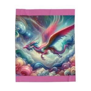 Pink Dragon Velveteen Plush Blanket