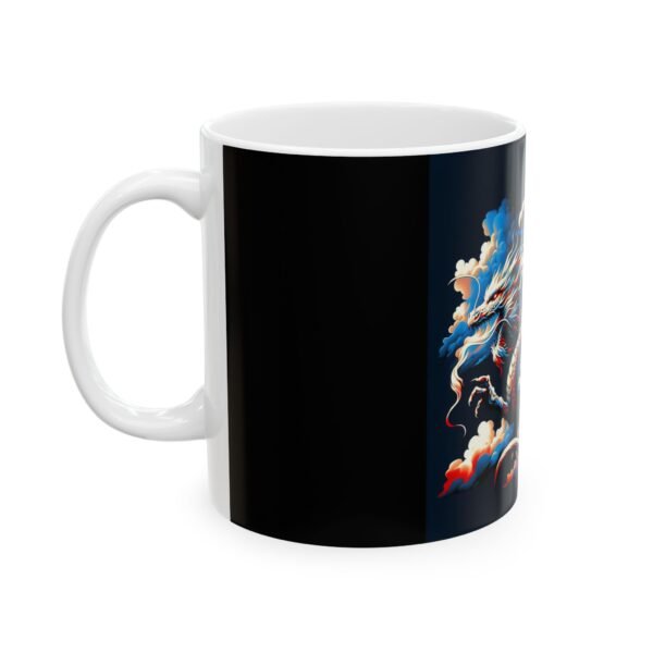 Red White Blue Dragon Ceramic Mug, (11oz, 15oz) - Image 3