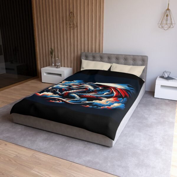 Dragon-Inspired Microfiber Duvet Cover | Fantasy Home Decor, Gift for Dragon Lovers, Cozy Bedding, Bedroom Makeover, Dragon Art - Image 3