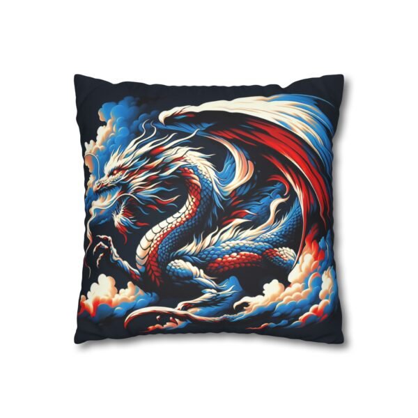 Dragon Artwork Faux Suede Pillowcase | Decorative Cushion Cover, Home Decor, Gift for Fantasy Lovers, Cozy Living Room Accent - Image 3
