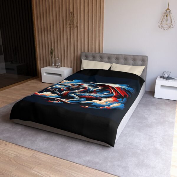 Dragon-Inspired Microfiber Duvet Cover | Fantasy Home Decor, Gift for Dragon Lovers, Cozy Bedding, Bedroom Makeover, Dragon Art - Image 21