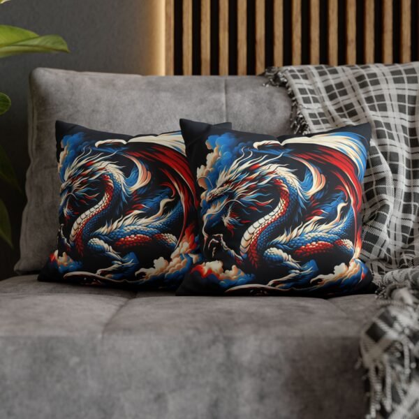 Dragon Artwork Faux Suede Pillowcase | Decorative Cushion Cover, Home Decor, Gift for Fantasy Lovers, Cozy Living Room Accent - Image 6