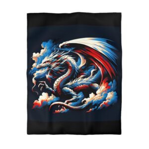 Dragon-Inspired Microfiber Duvet Cover | Fantasy Home Decor, Gift for Dragon Lovers, Cozy Bedding, Bedroom Makeover, Dragon Art