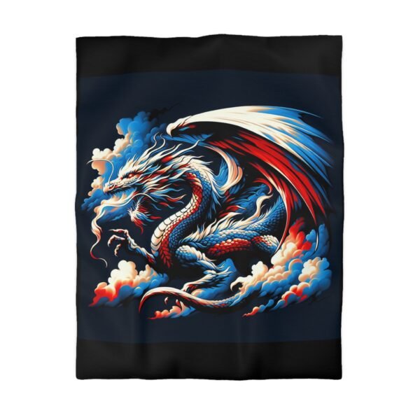 Dragon-Inspired Microfiber Duvet Cover | Fantasy Home Decor, Gift for Dragon Lovers, Cozy Bedding, Bedroom Makeover, Dragon Art