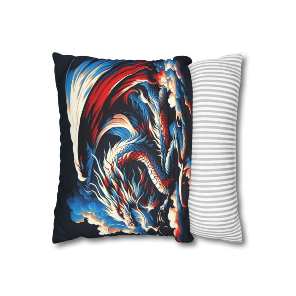 Dragon Artwork Faux Suede Pillowcase | Decorative Cushion Cover, Home Decor, Gift for Fantasy Lovers, Cozy Living Room Accent - Image 2