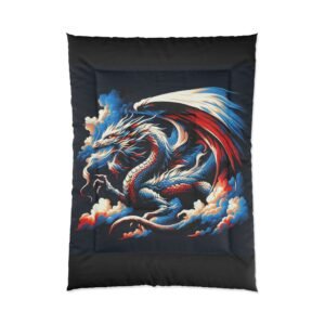 Dragon-Inspired Comforter, Gothic Home Decor, Fantasy Bedding, Cozy Bedroom Essential, Gift for Fantasy Lovers, Unique Dragon Comforter