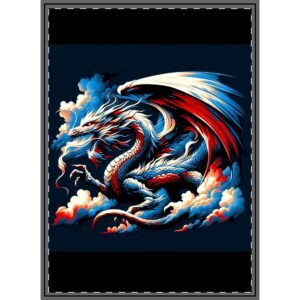 Dragon Woven Wall Tapestry - Boho Decor, Fantasy Wall Hanging, Home Decoration, Gift for Dragon Lovers, Unique Room Decor