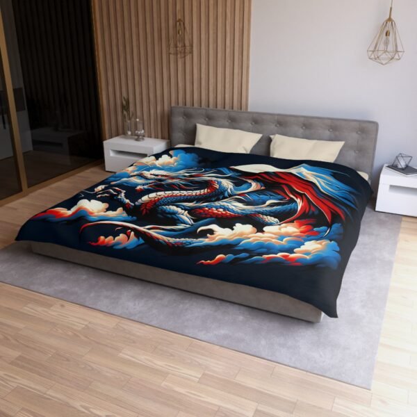 Dragon-Inspired Microfiber Duvet Cover | Fantasy Home Decor, Gift for Dragon Lovers, Cozy Bedding, Bedroom Makeover, Dragon Art - Image 15