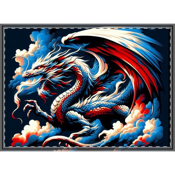 Dragon Woven Wall Tapestry - Boho Decor, Fantasy Wall Hanging, Home Decoration, Gift for Dragon Lovers, Unique Room Decor - Image 2