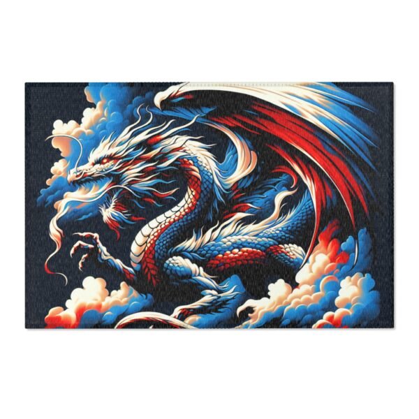 Dragon Design Area Rug | Bohemian Home Decor, Living Room Mat, Fantasy Carpet, Gift for Dragon Lovers, Unique Floor Covering - Image 10