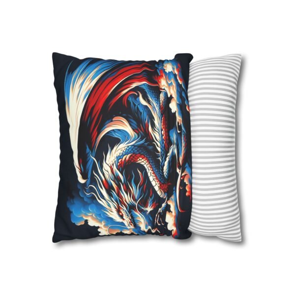 Dragon Artwork Faux Suede Pillowcase | Decorative Cushion Cover, Home Decor, Gift for Fantasy Lovers, Cozy Living Room Accent - Image 4
