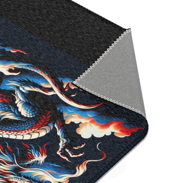 Dragon Design Area Rug | Bohemian Home Decor, Living Room Mat, Fantasy Carpet, Gift for Dragon Lovers, Unique Floor Covering - Image 2
