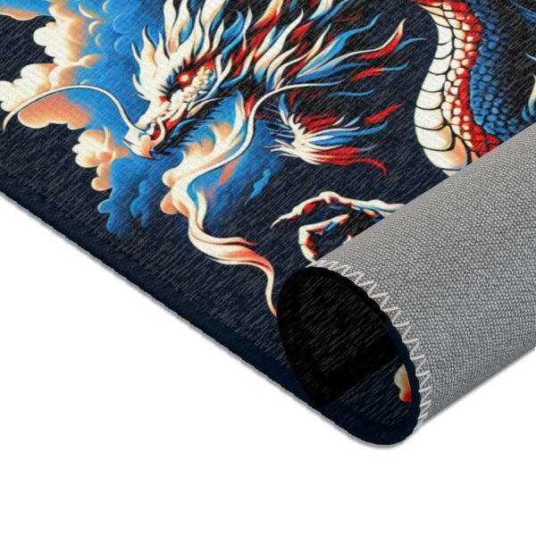 Dragon Design Area Rug | Bohemian Home Decor, Living Room Mat, Fantasy Carpet, Gift for Dragon Lovers, Unique Floor Covering - Image 3