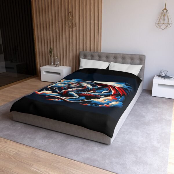 Dragon-Inspired Microfiber Duvet Cover | Fantasy Home Decor, Gift for Dragon Lovers, Cozy Bedding, Bedroom Makeover, Dragon Art - Image 9