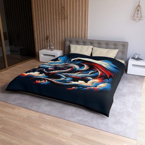 Dragon-Inspired Microfiber Duvet Cover | Fantasy Home Decor, Gift for Dragon Lovers, Cozy Bedding, Bedroom Makeover, Dragon Art - Image 6