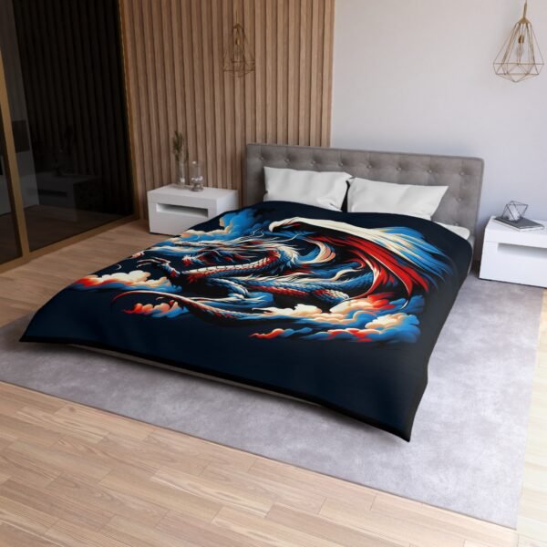 Dragon-Inspired Microfiber Duvet Cover | Fantasy Home Decor, Gift for Dragon Lovers, Cozy Bedding, Bedroom Makeover, Dragon Art - Image 12
