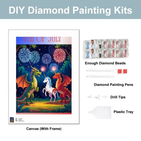 DIY Diamond Painting no Frame (3:4) July 4th Myth Friends - Image 5