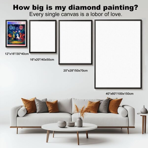 DIY Diamond Painting no Frame (3:4) July 4th Myth Friends - Image 4
