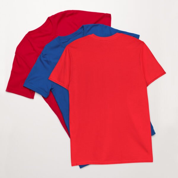Short-Sleeve Unisex T-Shirt Red White Blue Wolf - Image 6