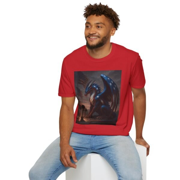 Majestic Dragon Graphic Tee - Unisex Softstyle T-Shirt, Fantasy Shirt, Casual Wear, Gift for Dragon Lovers, Unique Art Tee, Everyday Comfort - Image 16
