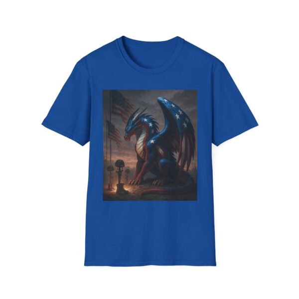 Majestic Dragon Graphic Tee - Unisex Softstyle T-Shirt, Fantasy Shirt, Casual Wear, Gift for Dragon Lovers, Unique Art Tee, Everyday Comfort - Image 9