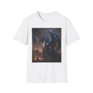 Majestic Dragon Graphic Tee - Unisex Softstyle T-Shirt, Fantasy Shirt, Casual Wear, Gift for Dragon Lovers, Unique Art Tee, Everyday Comfort