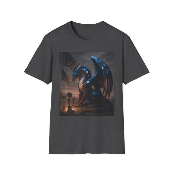 Majestic Dragon Graphic Tee - Unisex Softstyle T-Shirt, Fantasy Shirt, Casual Wear, Gift for Dragon Lovers, Unique Art Tee, Everyday Comfort - Image 7