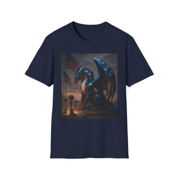 Majestic Dragon Graphic Tee - Unisex Softstyle T-Shirt, Fantasy Shirt, Casual Wear, Gift for Dragon Lovers, Unique Art Tee, Everyday Comfort - Image 12