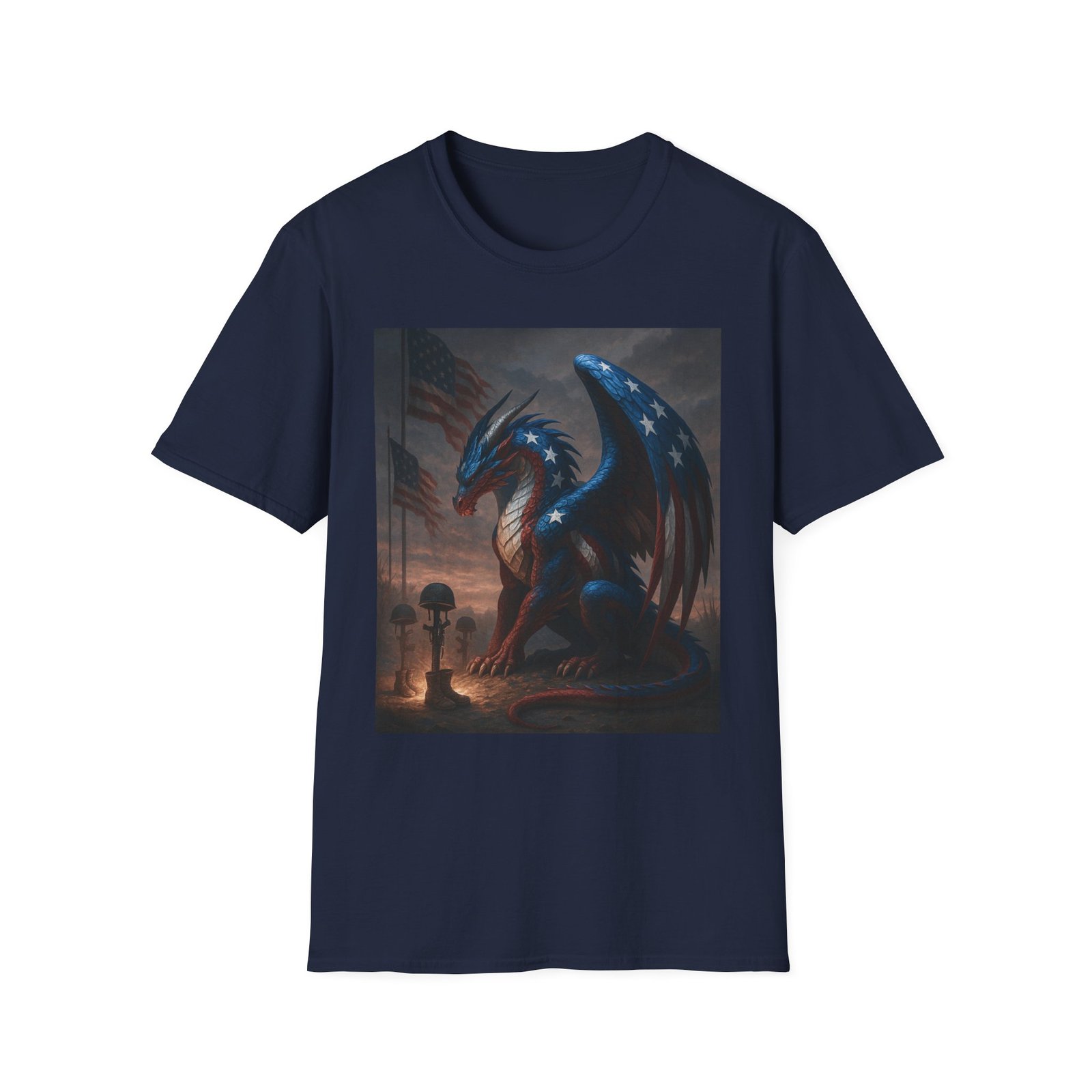 Majestic Dragon Graphic Tee - Unisex Softstyle T-Shirt, Fantasy Shirt, Casual Wear, Gift for Dragon Lovers, Unique Art Tee, Everyday Comfort - Image 12