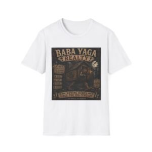 Baba Yaga Realty T-Shirt — Spooky Vintage Witch House Graphic Tee