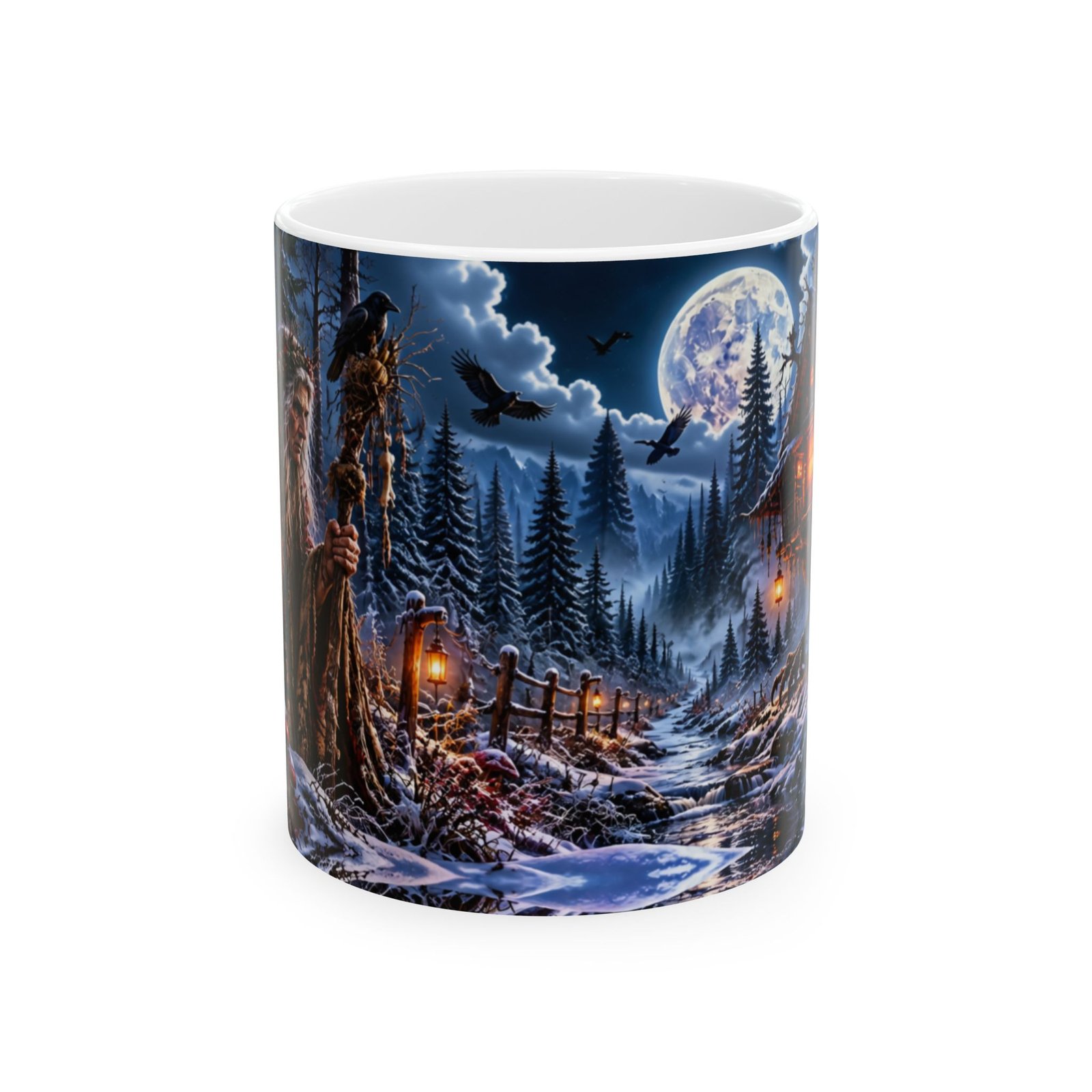Baba Yaga Ceramic Mug – Slavic Folklore Witch & Enchanted Forest (11 oz, 15 oz) - Image 5